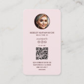 Carte De Visite Photo du Realtor moderne Agent immobilier rose (Dos)