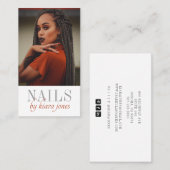 Carte De Visite Photo du Salon moderne des ongles (Devant / Derrière)