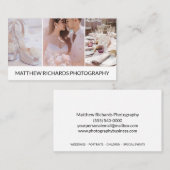 Carte De Visite Photo du service de photographie simple (Devant / Derrière)