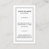 Carte De Visite Photo d'un formateur personnel moderne (Dos)