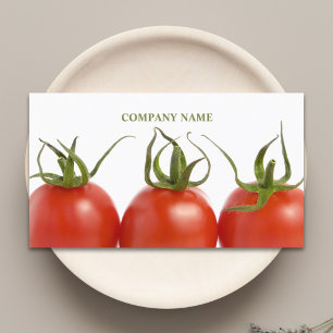Carte De Visite Photo élégant et propre de tomate pour nutritionni