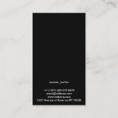 Carte De Visite Photo élégante (Dos)
