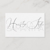 Carte De Visite Photo Élégante Calligraphie Moderne Signature (Devant)