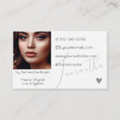 Carte De Visite Photo Élégante Calligraphie Moderne Signature (Dos)