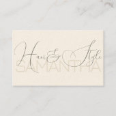 Carte De Visite Photo Élégante Calligraphie Moderne Signature (Devant)