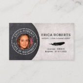 Carte De Visite Photo Élégante de l'agent de signature du crédit d (Devant)