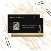 Carte De Visite Photo élégante du procureur ou de l'avocat de l'im