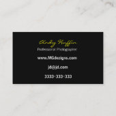 Carte De Visite photo en bleu, caméra (Dos)