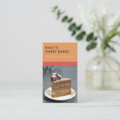 CARTE DE VISITE PHOTO EN CHEF ROUGE ORANGE BAKERY BOLD MODERNE (Debout devant)