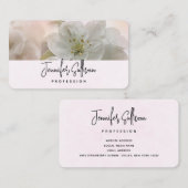 Carte De Visite Photo en fleurs de pomme blanche (Devant / Derrière)