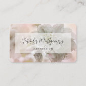 Carte De Visite Photo en fleurs de pomme blanche (Devant)