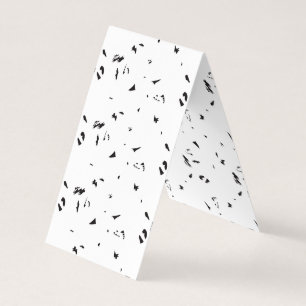 Carte De Visite photo en noir et blanc d'un troupeau d'oiseaux