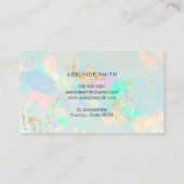 carte de visite photo en pierre minérale opal (Dos)