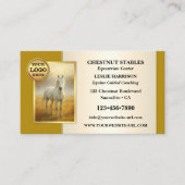 Carte De Visite Photo Équin Professionnel (Devant)