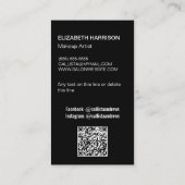 Carte De Visite photo et design Photo QR Code (Dos)