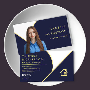 Carte De Visite Photo et logo transparents minimalistes modernes