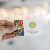 Carte De Visite Photo et logo vert du QR Code moderne