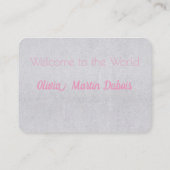 Carte De Visite photo et nom de votre bébé (Dos)