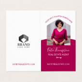 Carte De Visite Photo et services professionnels de l'agent immobi (Extérieur déplié)