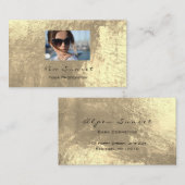 Carte De Visite Photo Événement Maquillage Artiste Cuir Chimant Or (Devant / Derrière)