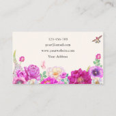 Carte De Visite Photo Fleurs esthétiques (Dos)