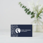 Carte de visite photo florale de marque personnali (Debout devant)