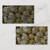 Carte De Visite Photo fraîche d'ail (Devant / Derrière)