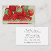 Carte de visite photo fraise fraîche (Devant / Derrière)