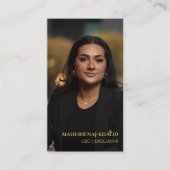 Carte De Visite Photo Gold Black Style exclusif (Devant)