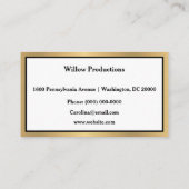 Carte De Visite Photo Gold du logo de l'entreprise (Dos)