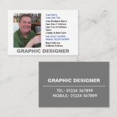 Carte de visite photo Graphic Designer (Devant / Derrière)