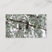 Carte De Visite Photo hivernale sous le pin couvert de neige (Dos)
