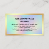 Carte De Visite Photo Holographic Gold Foil Real Estate Realer (Dos)