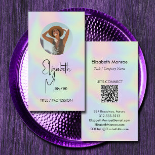 Carte De Visite Photo holographique Code QR