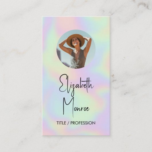 Carte De Visite Photo holographique Code QR (Devant)