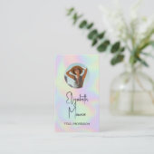 Carte De Visite Photo Holographique Opal Gemstone (Debout devant)