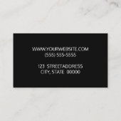 Carte De Visite Photo horizontale Bébé photographe moderne minimal (Dos)