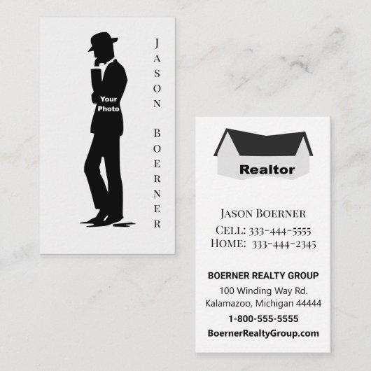 Carte de visite photo immobilier (Devant / Derrière)