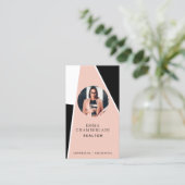 Carte De Visite Photo Immobilier Realtor Moderne (Debout devant)
