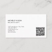 Carte De Visite Photo immobilière professionnelle moderne Code QR (Dos)