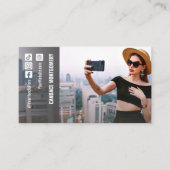 Carte De Visite Photo Influent sur les médias sociaux (Devant)