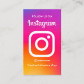 Carte De Visite Photo Instagram Influencer Vlogger Avec Code QR (Devant)