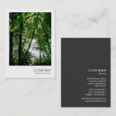 Carte De Visite Photo instantanée 020 - Arbres d'une rivière (Devant / Derrière)