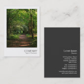 Carte De Visite Photo instantanée 031 - Chemin dans les bois (Devant / Derrière)