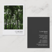 Carte De Visite Photo instantanée 049 - Bois de canopée 01 BW (Devant / Derrière)
