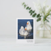 Carte De Visite Photo instantanée 075 - Deux oies d'Emden (Debout devant)