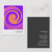 Carte De Visite Photo instantanée - Abstrait Swirl 250816 - 01c (Devant / Derrière)