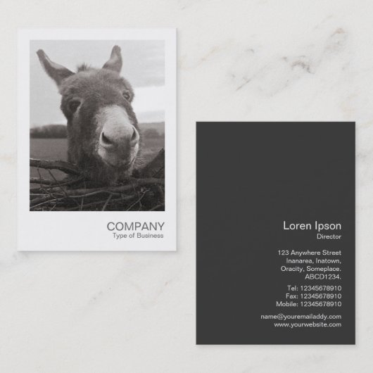 Carte De Visite Photo instantanée - Aimable âne
