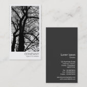 Carte De Visite Photo instantanée - Arbre à contraste élevé en hiv (Devant / Derrière)