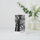 Carte De Visite Photo instantanée - Arbre à contraste élevé en hiv (Debout devant)